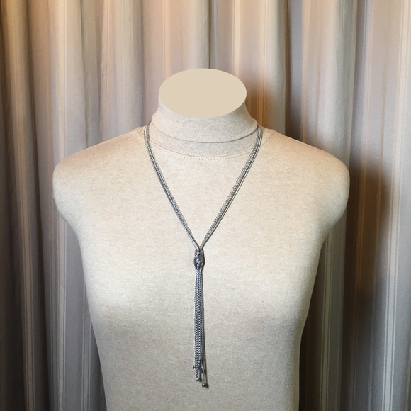 Tocara Stainless Steel Silver Tassel Necklace - Picture 7 of 7